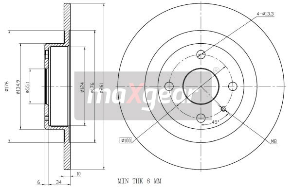 Tarcza hamulcowa MAXGEAR 19-0941