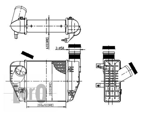 Chłodnica powietrza intercooler ABAKUS 003-018-0002