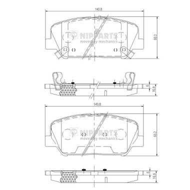 Klocki hamulcowe NIPPARTS N3600547