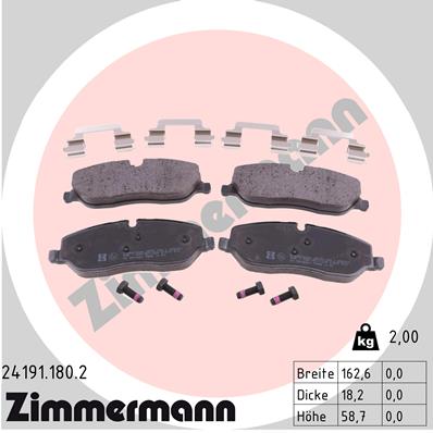 Klocki hamulcowe ZIMMERMANN 24191.180.2