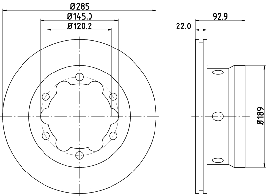 Tarcza hamulcowa HELLA PAGID 8DD 355 127-351