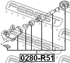 Siłownik sprzęgła FEBEST 0280-R51