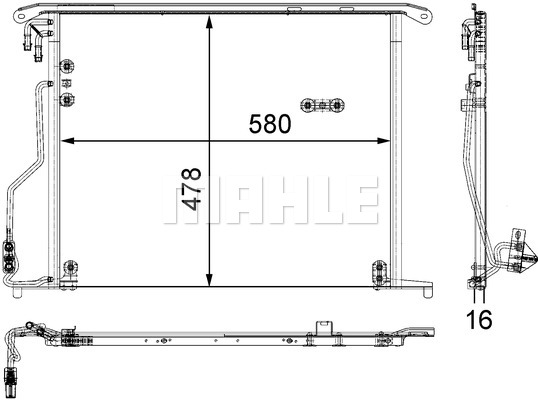 Skraplacz klimatyzacji MAHLE AC 334 000S