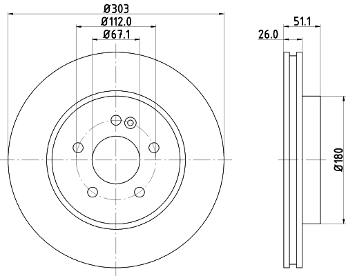 Tarcza hamulcowa HELLA PAGID 8DD 355 129-751