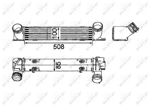 Chłodnica powietrza intercooler NRF 30797