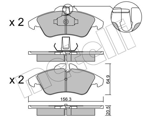 Klocki hamulcowe METELLI 22-0256-1