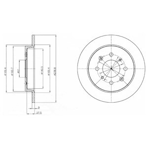 Tarcza hamulcowa DELPHI BG4334C