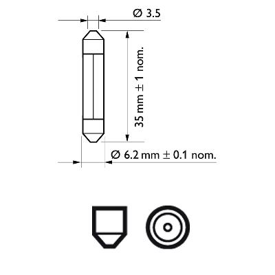 Żarówka oświetlenia wnętrza PHILIPS 12848CP