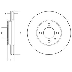 Tarcza hamulcowa DELPHI BG2455