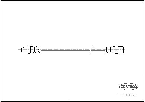 Przewód hamulcowy elastyczny CORTECO 19036311