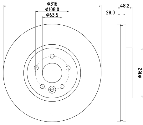 Tarcza hamulcowa HELLA 8DD 355 131-861