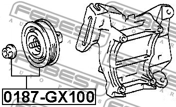 Rolka napinacza paska osprzętu FEBEST 0187-GX100
