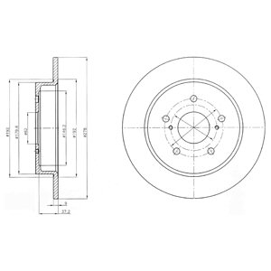 Tarcza hamulcowa DELPHI BG4222