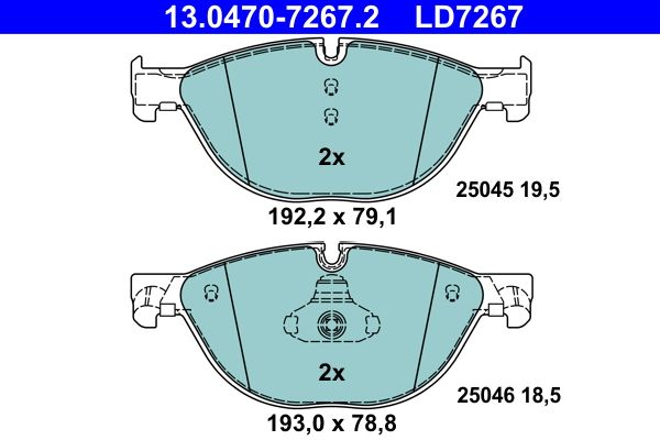 Klocki hamulcowe ATE 13.0470-7267.2