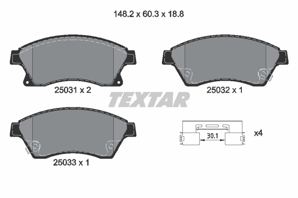 Klocki hamulcowe TEXTAR 2503181