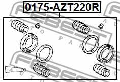 Zestaw naprawczy zacisku FEBEST 0175-AZT220R