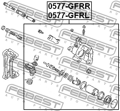 Zacisk hamulca FEBEST 0577-GFRL
