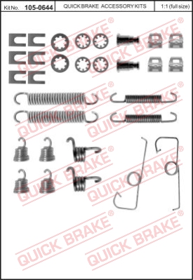 Zestaw dodatków do szczęk hamulcowych QUICK BRAKE 105-0644