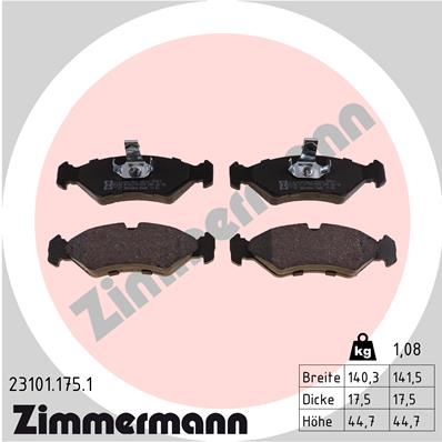 Klocki hamulcowe ZIMMERMANN 23101.175.1