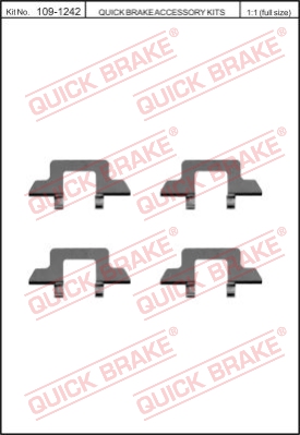 Zestaw akcesoriów montażowych  klocków hamulcowych QUICK BRAKE 109-1242