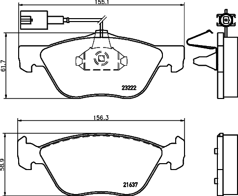 Klocki hamulcowe HELLA 8DB 355 008-611