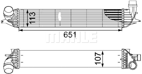 Chłodnica powietrza intercooler MAHLE CI 151 000P
