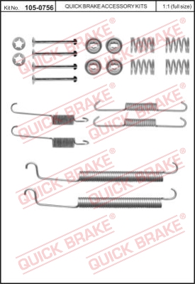 Zestaw dodatków do szczęk hamulcowych QUICK BRAKE 105-0756