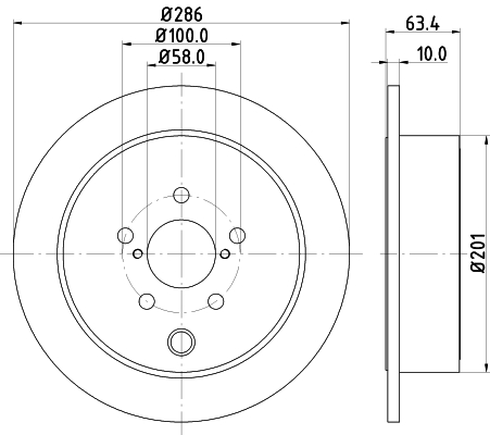 Tarcza hamulcowa HELLA 8DD 355 116-421