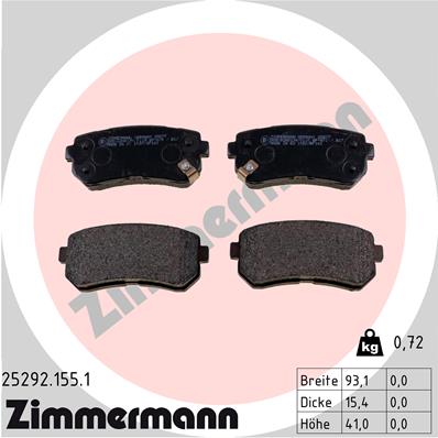 Klocki hamulcowe ZIMMERMANN 25292.155.1