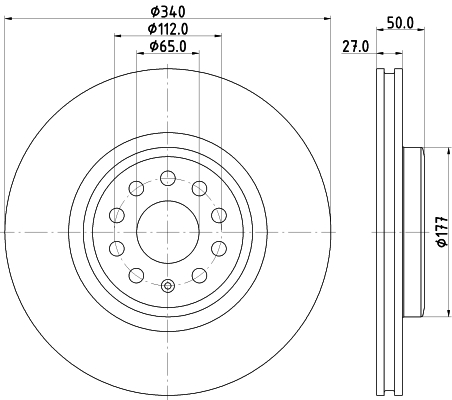 Tarcza hamulcowa HELLA 8DD 355 134-751
