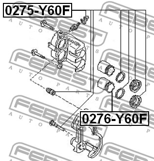 Tłoczek zacisku hamulcowego FEBEST 0276-Y60F