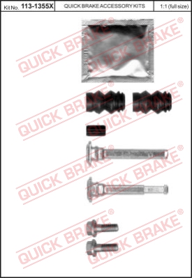 Zestaw tulei prowadzących zacisk hamulca QUICK BRAKE 113-1355X