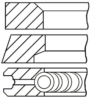 Pierścienie tłokowe GOETZE ENGINE 08-445105-00