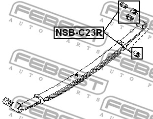 Tuleja pióra resora FEBEST NSB-C23R