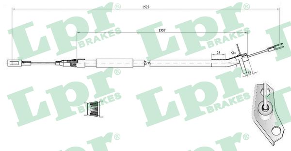 Linka hamulca ręcznego LPR C0446B