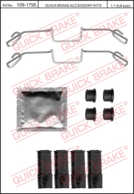 Zestaw akcesoriów montażowych  klocków hamulcowych QUICK BRAKE 109-1795