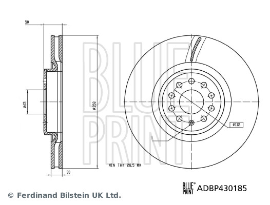 Tarcza hamulcowa BLUE PRINT ADBP430185