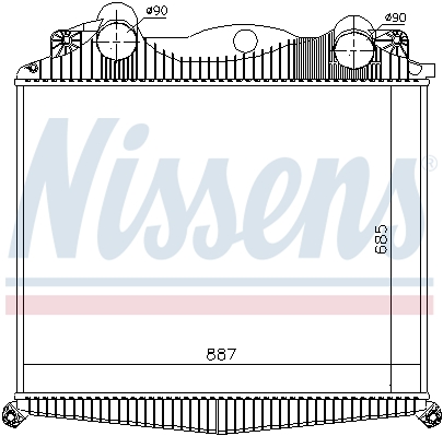 Chłodnica powietrza intercooler NISSENS 97015