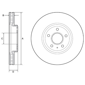 Tarcza hamulcowa DELPHI BG9218C