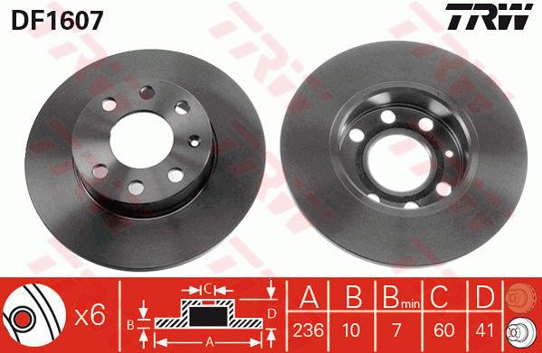 Tarcza hamulcowa TRW DF1607