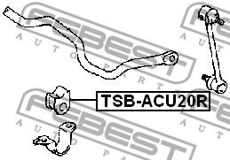 Guma stabilizatora FEBEST TSB-ACU20R