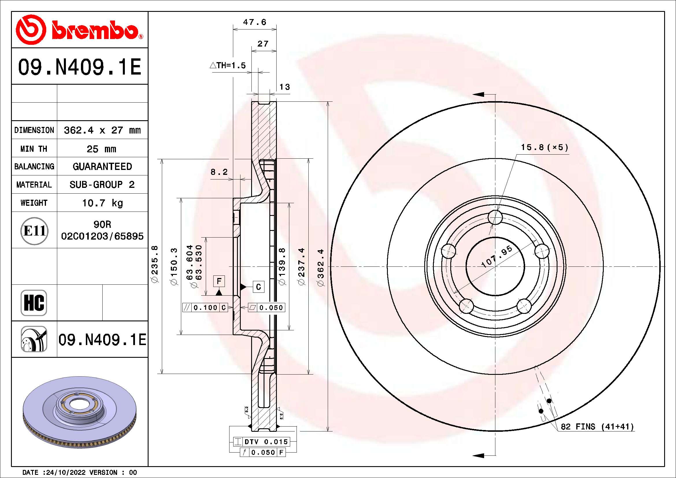 Zestaw do hamulców, hamulce tarczowe BREMBO KT 08 026