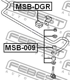 Guma stabilizatora FEBEST MSB-DGR