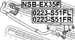 Łącznik stabilizatora FEBEST 0223-S51FL