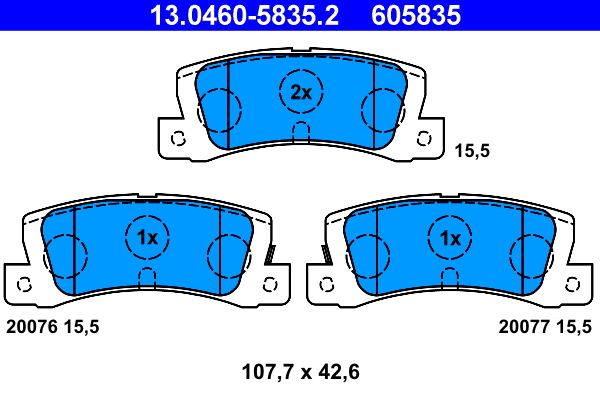 Klocki hamulcowe ATE 13.0460-5835.2