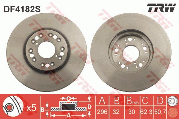 Tarcza hamulcowa TRW DF4182S