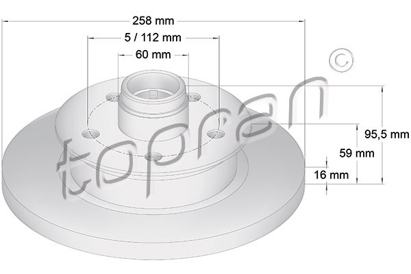 Tarcza hamulcowa TOPRAN 103 264