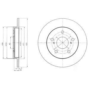 Tarcza hamulcowa DELPHI BG4233