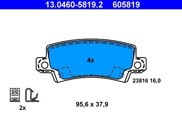 Klocki hamulcowe ATE 13.0460-5819.2