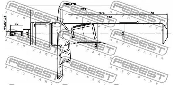Amortyzator FEBEST 21110-007F-KIT
